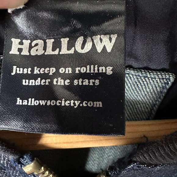 Hallow Denim Snake Embroidered‎ Zip Up Jacket, Size XS - Picture 4 of 4